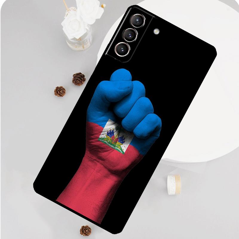 Vintage Haiti Haitian Flag Phone Case For Samsung Galaxy S25 S26 Ultra S20 S21 S22 S23 S24 S10 Plus S25 FE Funda Cover