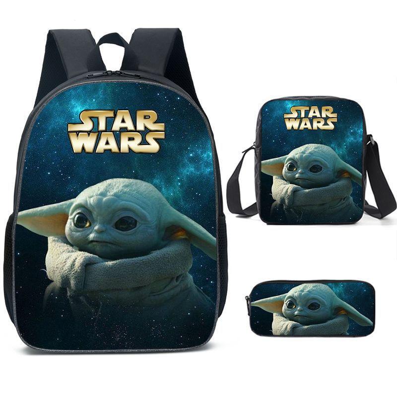 Sada batohů Baby Yoda 3dílná Školní taška pro děti Batoh pro batolata