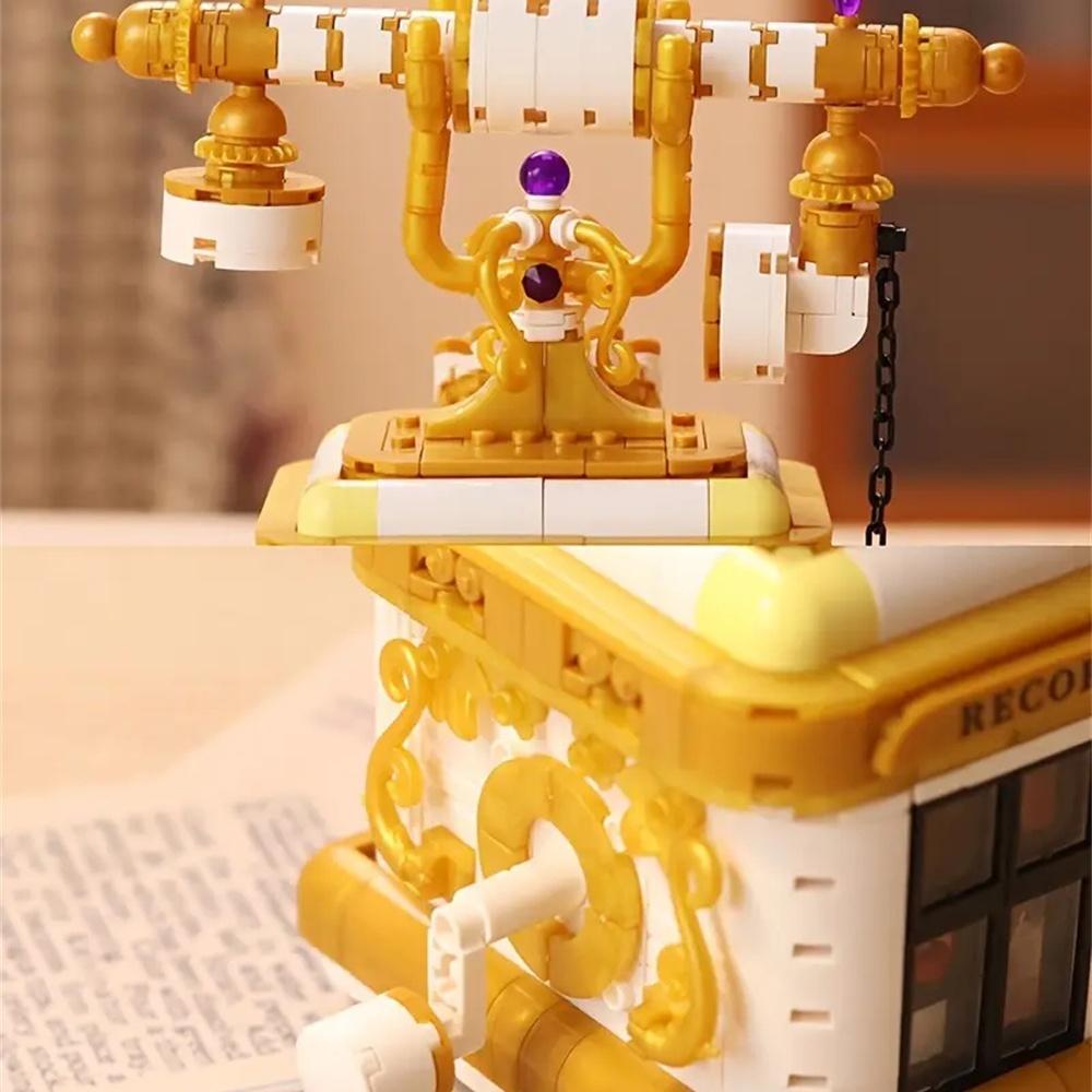 1990s Retro Phone Building Blocks Set - Elegant Decorative Piece, Educational Toy for Kids, Birthday Gift for Boys and Girls