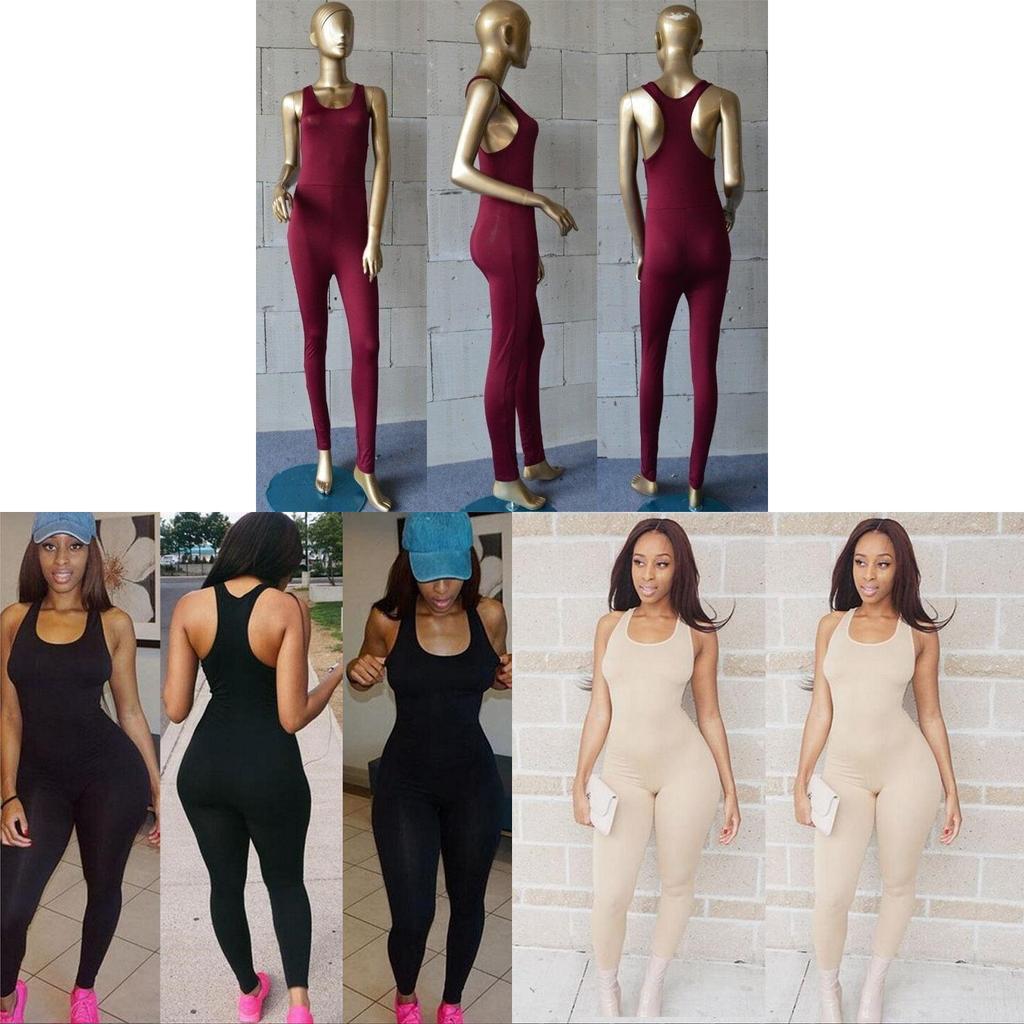 Us Sexy Women Casual Sleeveless Bodycon Romper Jumpsuit With Elegant Long Pants
