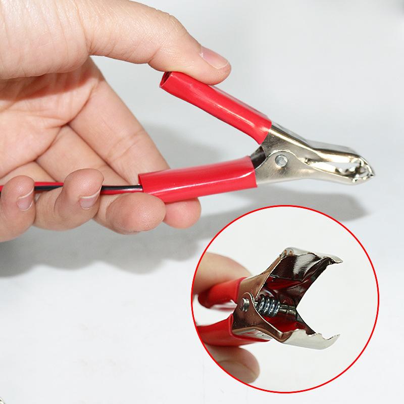 Car Battery Clip to Cigarette Lighter Socket Adapter Converter Cable with Alligator Clips for 12V Power Supply Connection