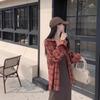 Women's Casual Red Plaid Retro Jacket: Loose, Versatile, Spring Outerwear