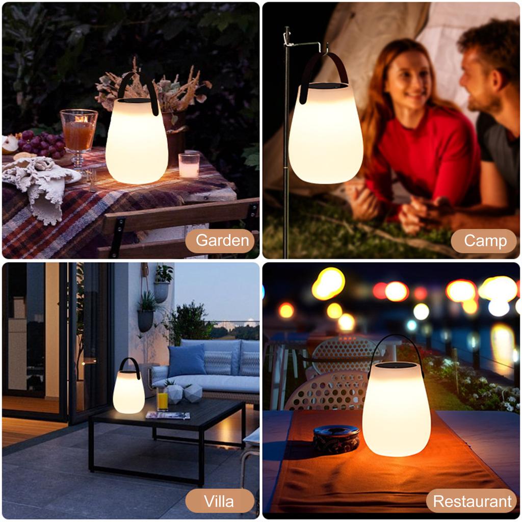 Solar Camping Lantern Outdoor Waterproof Landscape Decoration Light 8 Color Changing LED Light