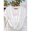 European Size Happy Easter Simple Fashion Vintage Print Women's Short Sleeve T-Shirt, Spring Summer Daily Commute Casual Versatile Tee