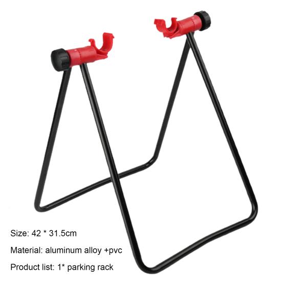 Bike Stand High Durability 360 Degree Rotating Aluminum Alloy Mountain Road Bike Triangle Vertical Foldable Stand Bike Supplies