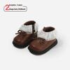 Girls' Autumn-Winter Princess Boots - Cotton-Lined Leather Toddler Shoes with Lace and Velvet Accents