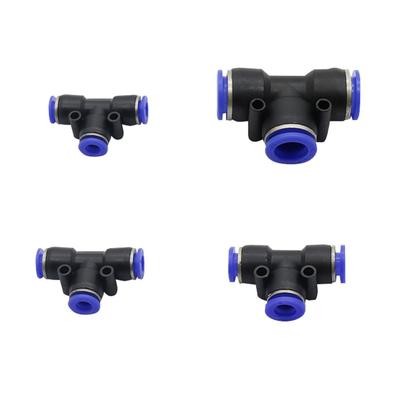 5 Pcs 6/8/10/12mm Tee Connector Garden Irrigation Quick Connectors Pneumatic Joint Mist Cooling System Adapters Water Connector