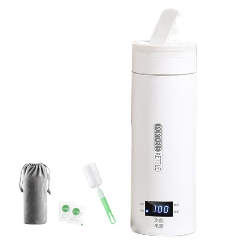 Portable Electric Kettles 500ML Tea Kettle Mini Travel Boil Water Stewable Keep