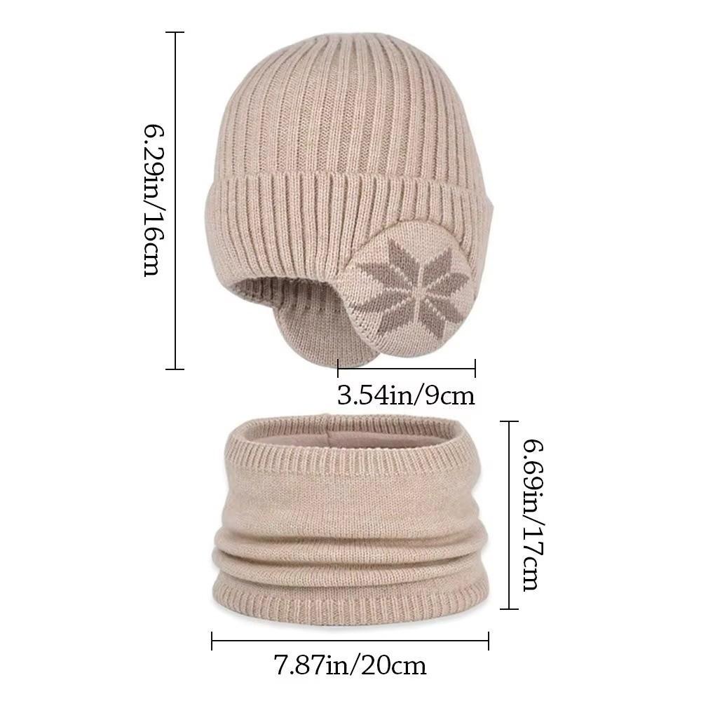 3Pcs Set Warm Winter Hat Scarf Gloves Set Fleece Lined Winter Accessories Set Children