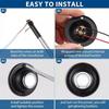 Classic Design Black LED Metal Doorbell Push Button