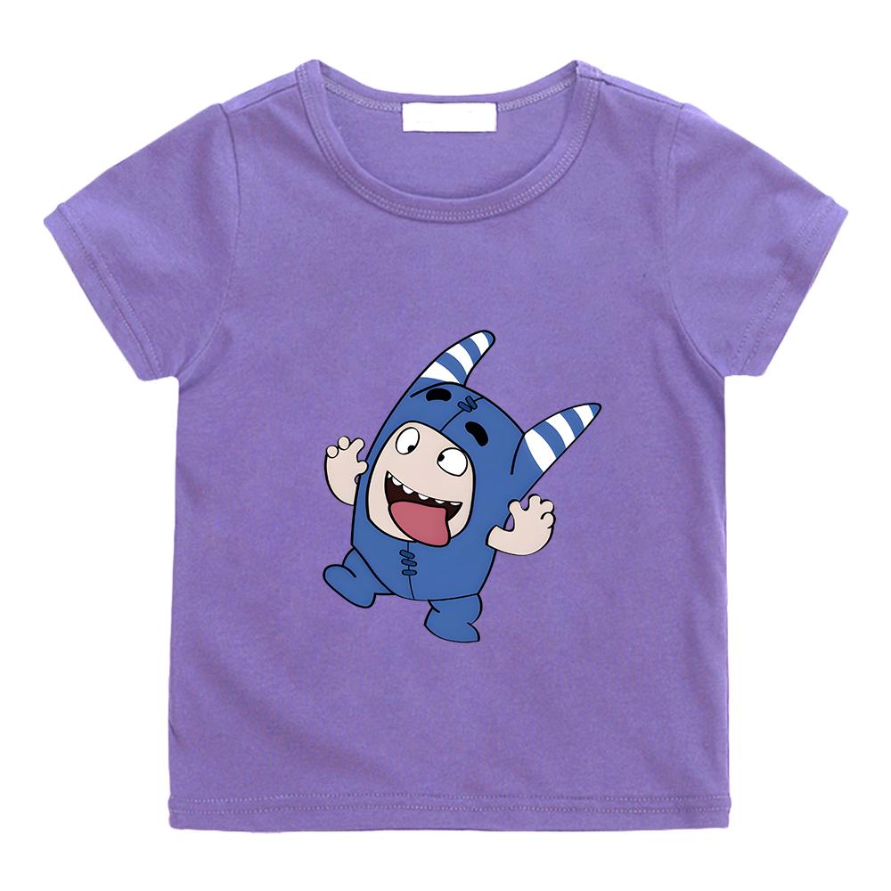 Oddbods Blue POGO Cartoon T-shirt 100% Cotton Casual Summer Children Tee-shirt High Quality Comfortable Tees Boys Girls Tshirts