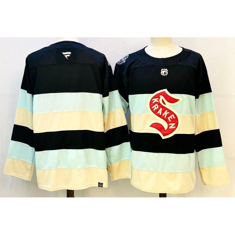 Men Women Ice Hockey Training Jersey Long Sleeve Sportswear NHL Team Utah Grizzlies Devils Kraken Blue Jackets