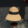 Japanese Retro Cotton And Linen Cloth Large Brim Basin Hat Women'S Summer Vacation Beach Sunshade Sun Protection Foldable Casual Straw Hat