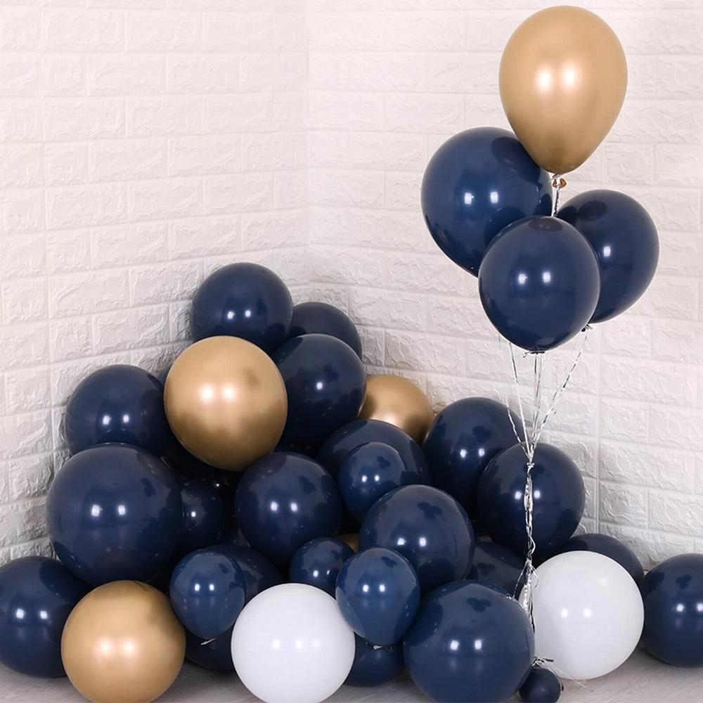 20pcs 12inch Luminous Blue Latex Balloons Dark Blue Helium Air Balloon Birthday Wedding Decoration Party Balloon Supplies