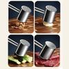 Double-side Meat Hammer Stainless Steel Steak Mallet Kitchen Beef Hitting Tool  Meat Preparation