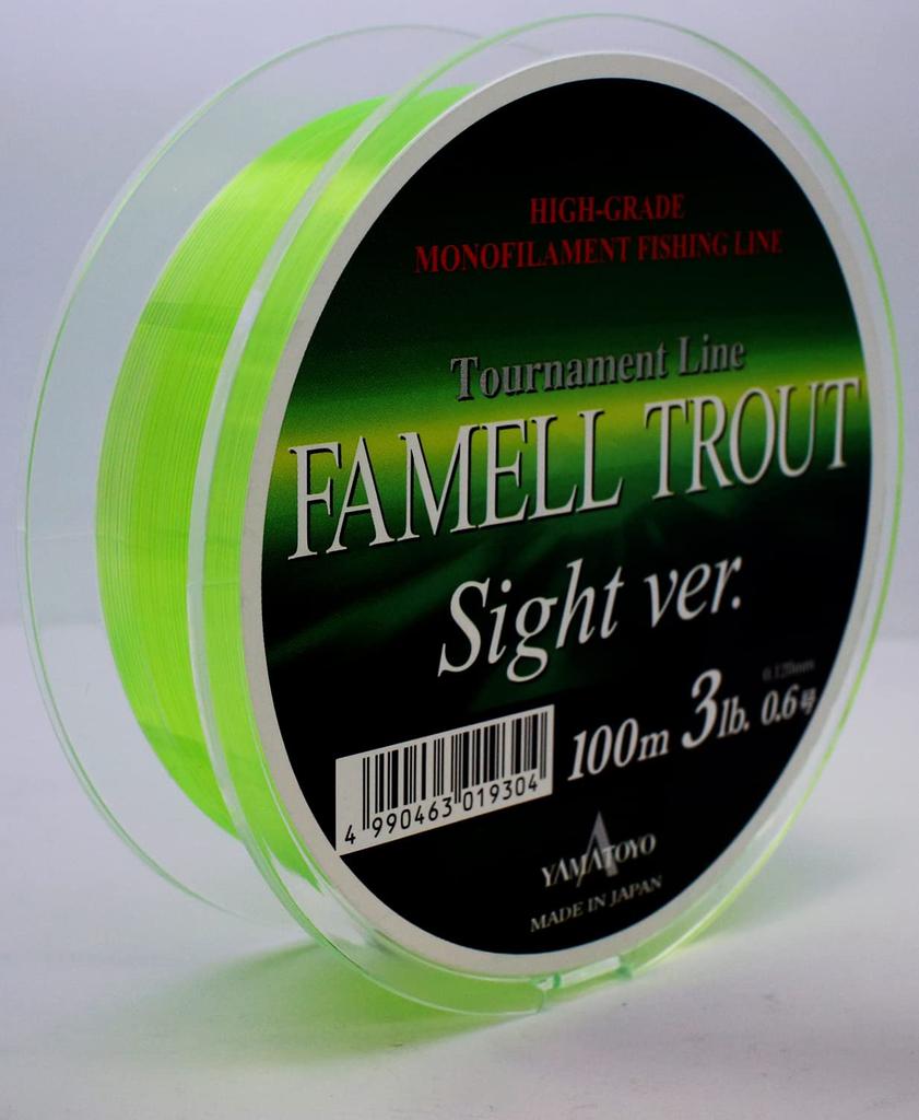 Yamatoyo Famel Trout Sight Version 100m Mist Green & Lime Chart #1 (6LB)