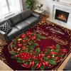 Christmas Custom Name Printed Square Area Rug Soft Non Slip Floor Carpet For Bedroom Holiday Gift