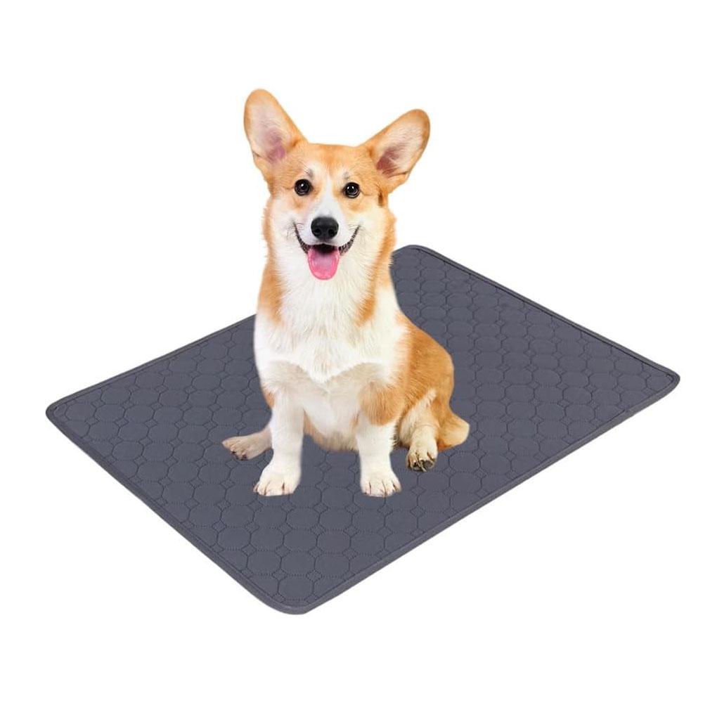 

Водонепроницаемая пеленка для домашних животных для собак и кошек, моющаяся, быстросохнущая пеленка для приучения щенков к туалету 50x35cm серый