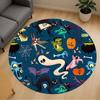 1pc Halloween Ghosts Round Chair Mat Area Rug - Non-Slip, Floor Mat for Office, Bedroom, and Indoor Decor C1125500