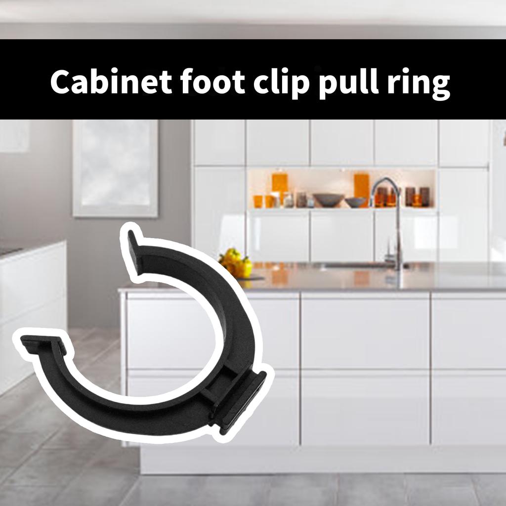 100pcs Kitchen Plinth Clips Plastic Kitchen Kickboard Clips & Brackets Stable Foundation Clip for Secure Kickboard Setup