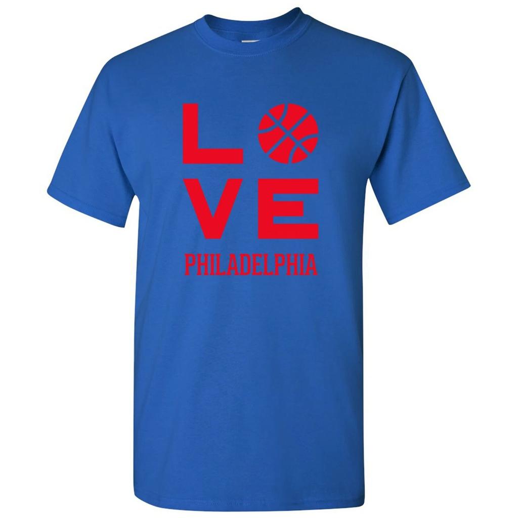 Philadelphia Love Basketball - Sports Team Hometown City Pride T Shirt - Royal