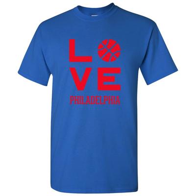Philadelphia Love Basketball - Sports Team Hometown City Pride T Shirt - Royal