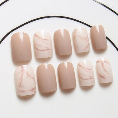 24 Stücke Künstliche Nägel mit Kleber Nagelverlängerung ABS Schöne Mädchen Künstliche Nägel Set Maniküre Zubehör
