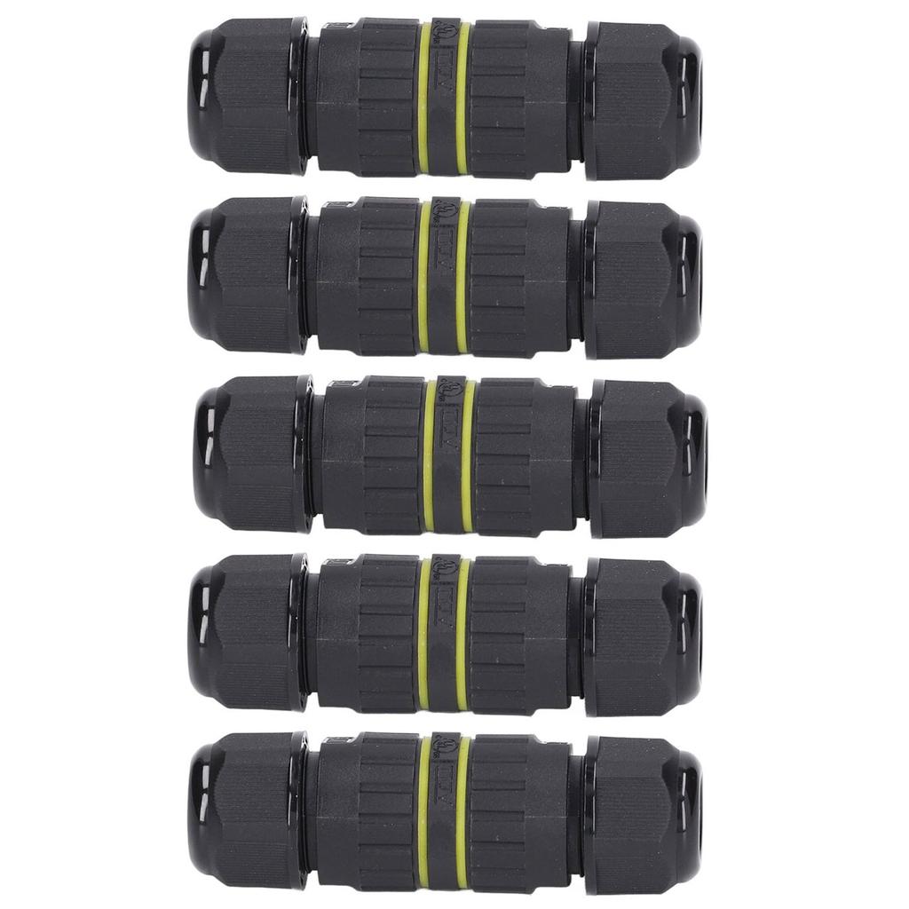 5Pcs Outdoor Electrical Cable Connector IP68 Waterproof 3 Core Wire Connectors 7?10mm