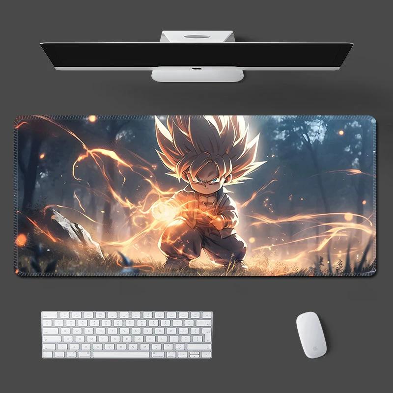 Men's Mouse Pad Leather Anime Dragon Ball Waterproof Anti-Slip Mouse Pad Son Goku Desk Pad Customized Locking Laptop Keyboard Pad Student Writing Pad