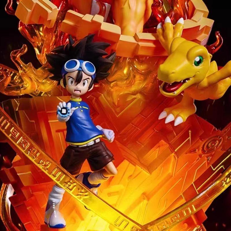 Neues Digimon Anime Desktop-Ornament Statue - Tyrannosaurus Bestienfamilie Eimer Handgefertigt GK Sammlerstück Taiyi Yagu Kampf-Figur