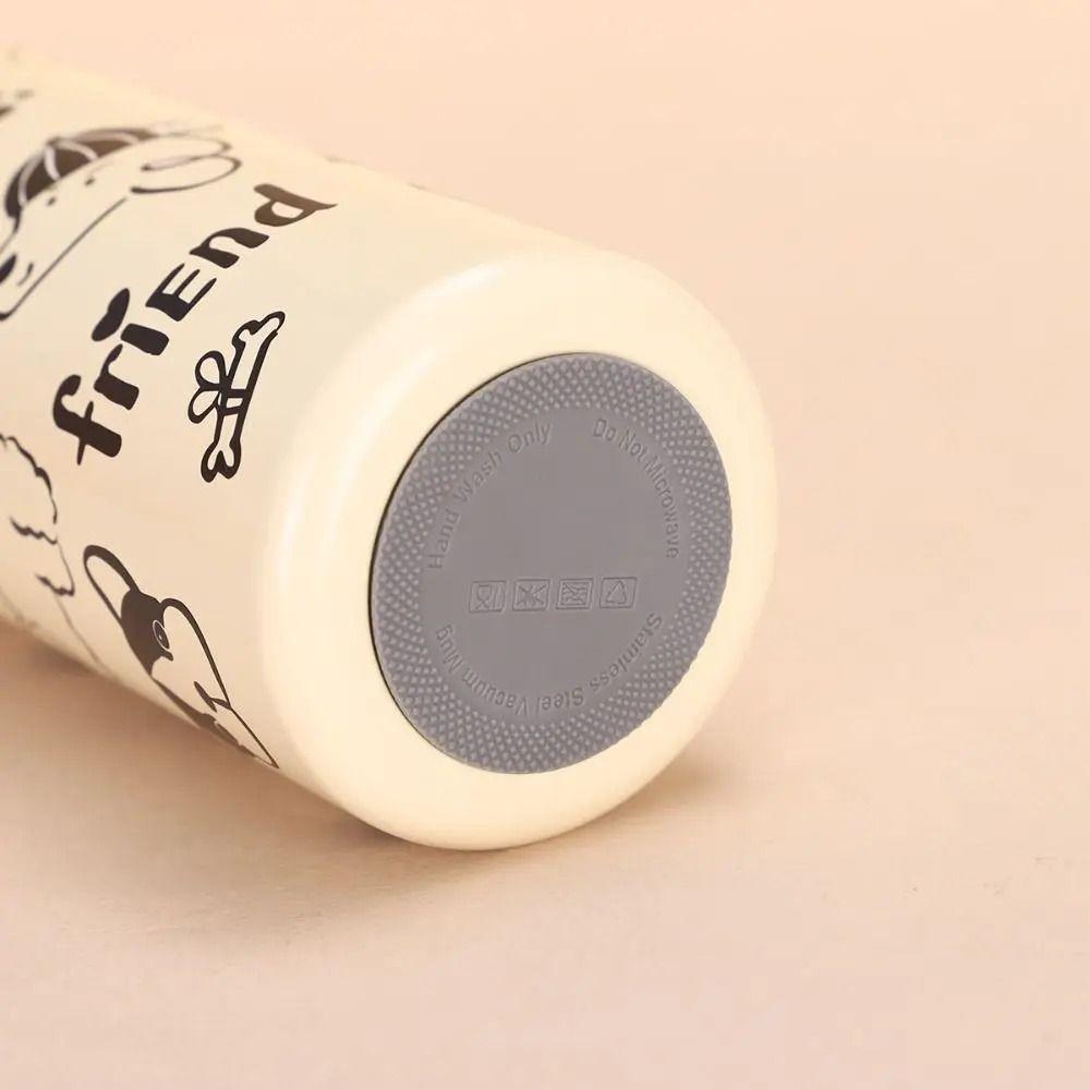 Leak Proof 600ml Insulated Bottle Small Mouth Coffee Thermos Mug Cartoon Vacuum cup  New Year Gift