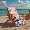 Custom Name Ultra-Soft Beach Towel with Pokémon Theme,Ideal for Pool - Camping, Diving - Perfect Travel Essential, Vibrant Beach Towel.