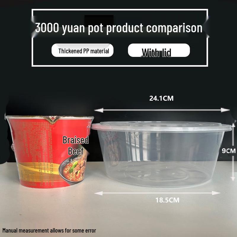 

Lantuan Round Wheat Straw Disposable Takeout Containers, 30 Sets