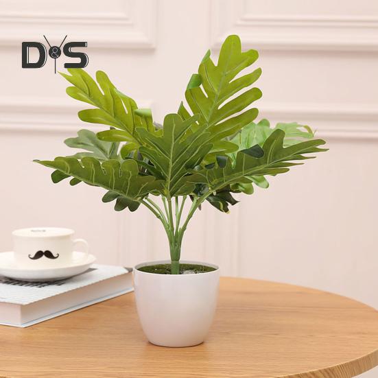 1 Branch Exquisite Workmanship Artificial Green Plant No Water Need Useful 9 Heads Fake Perilla Leaf Artificial Plant Decoration