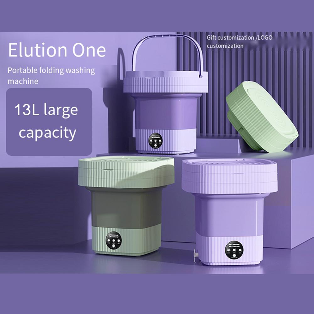 Складная портативная стиральная машина 6 л большой емкости с сушилкой для одежды — фото 6