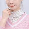 Fake Collar Turtleneck Hollow Out Flower Embroidery Detachable Shirt Design Clothing Accessories Breathable Lady Shirt Lace False Collar for Daily