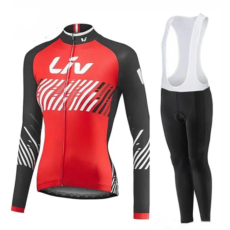 2025 Liv Herbst Radsport Sweatshirt Set Langarm Fahrradmantel Fahrradsportbekleidung Straßenradsportbekleidung Damen Set