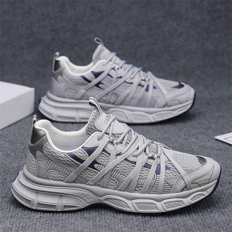 2025 autumn new fashion breathable versatile casual shoes men's shoes platform sports shoes mesh youth casual shoes