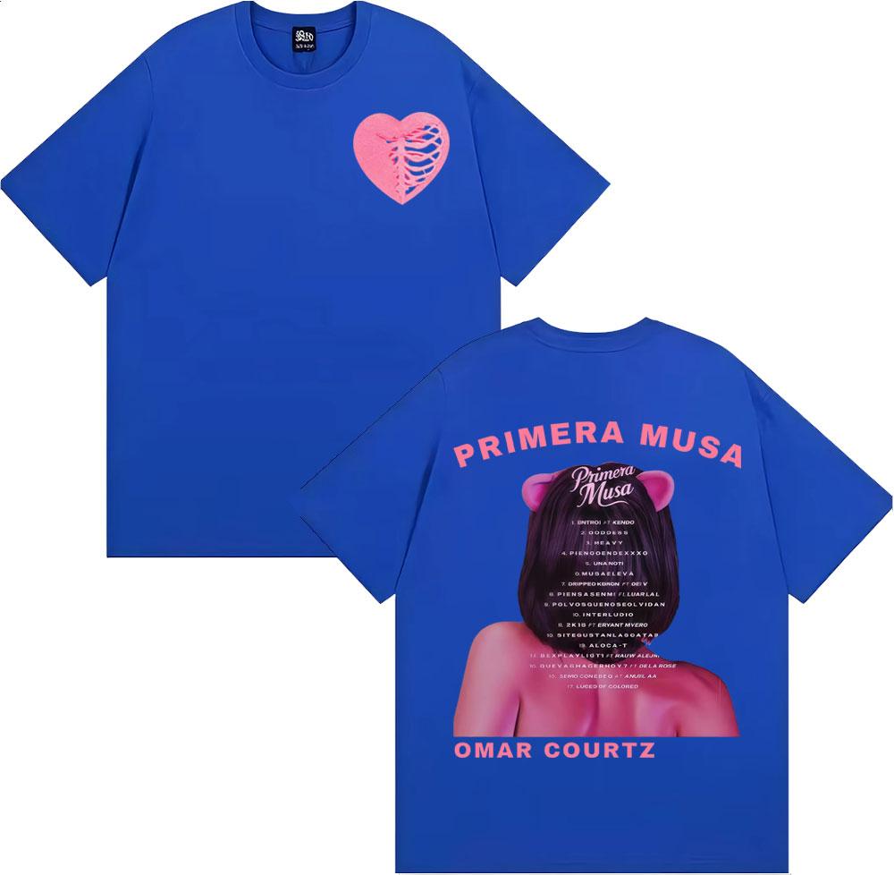 Omar Courtz Primera Musa Album Tour Merch Tshirts Unisex Women High Street Fashion Trend T Shirts Comfort Cotton Oversized Tshirt