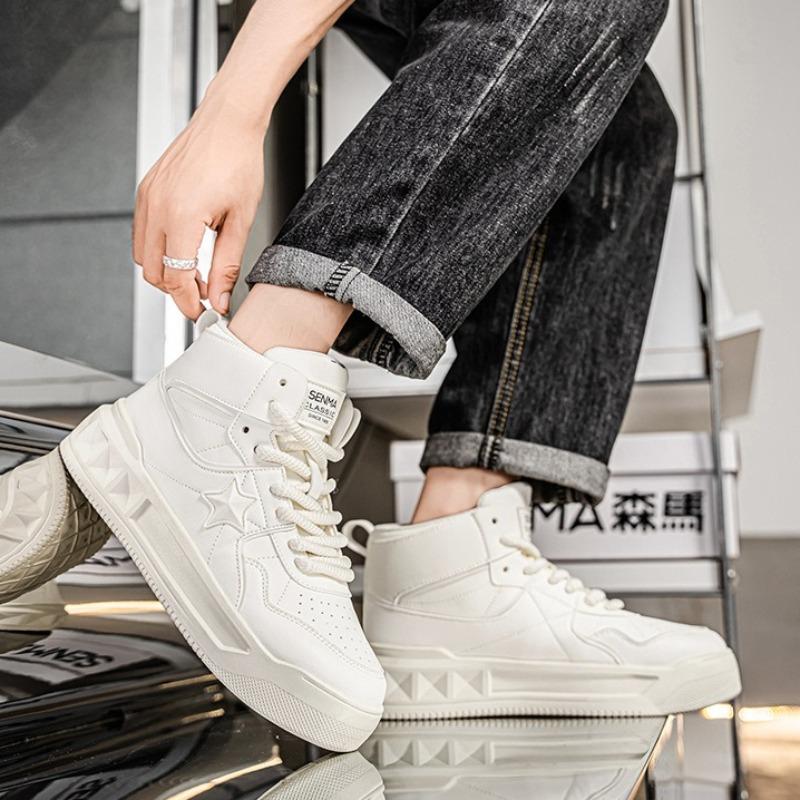 Youth Men Skateboard Shoes Platform High Top Sneakers Hot Sale Men Comfortable Casual Vulcanzied Shoes Man Leisure Shoes