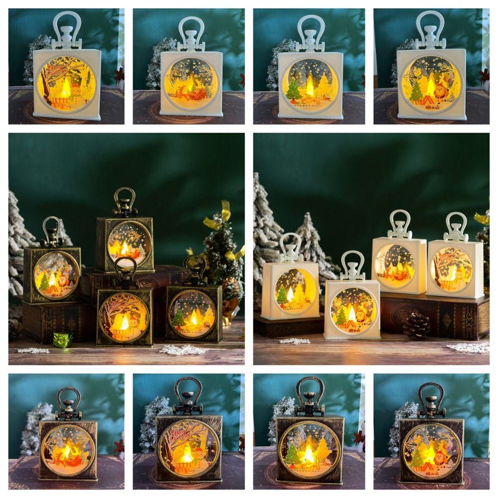 Christmas Tree Christmas Portable Lantern illuminated Christmas Hanging Lamp Navidad