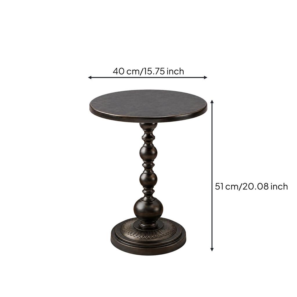 Runder eiserner Beistelltisch Dekorative Säule Retro für Wohnzimmer, Schlafzimmer, Lesezimmer