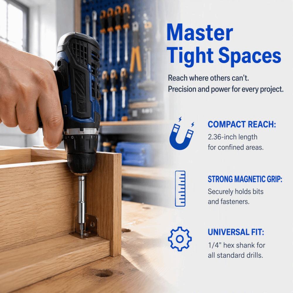 5PCS S2 Steel Material Screwdriver Extension Holder Drill Bit Extension Socket For Impact Driver