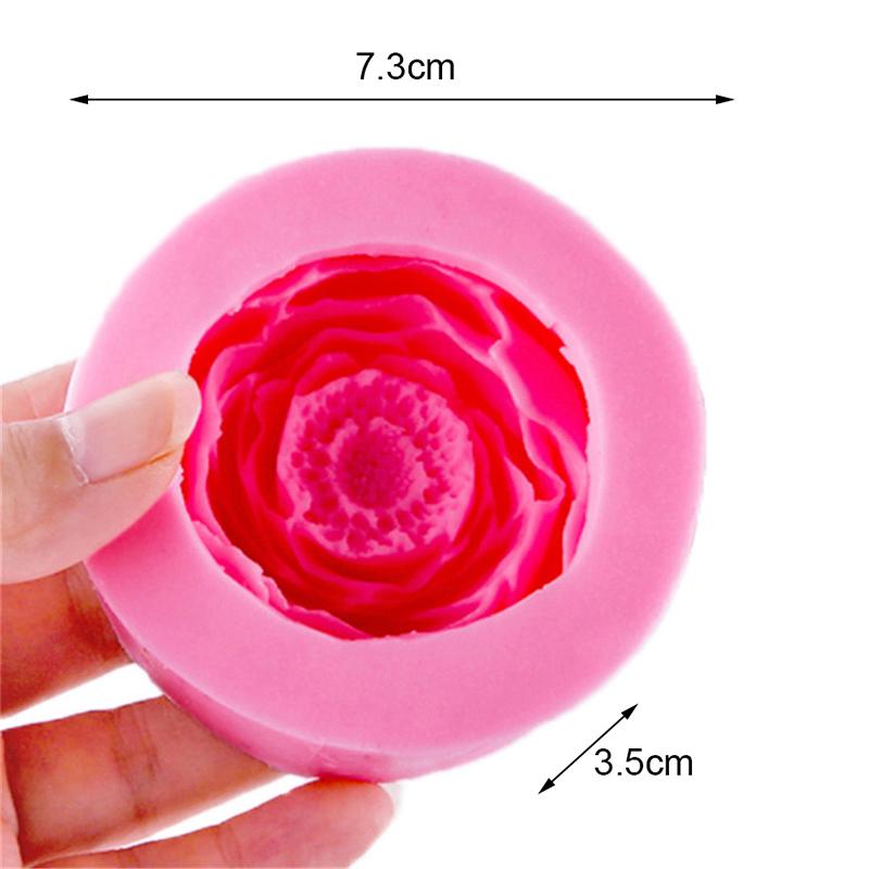 Peony Flower Handmade Soap Silicone Mold Making Candle Mold Fondant Cake Decor