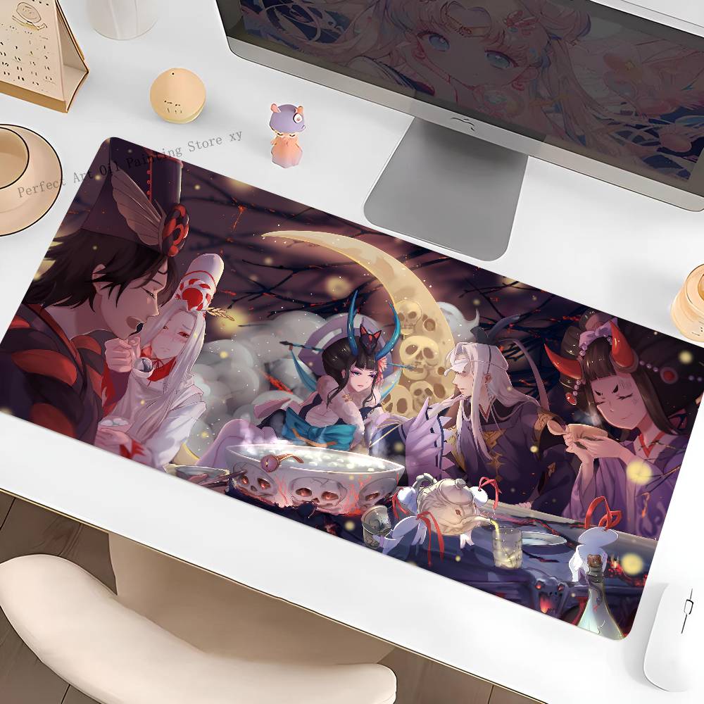 Game Onmyoji Mouse Pad Large Gaming Keyboard Mat LockEdge Rubber Computer Office Accessories
