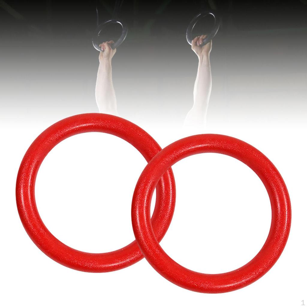 2 X Gymnastics Rings, Heavy Duty Training for Kids And Adults, Rings with Bar Attachment,