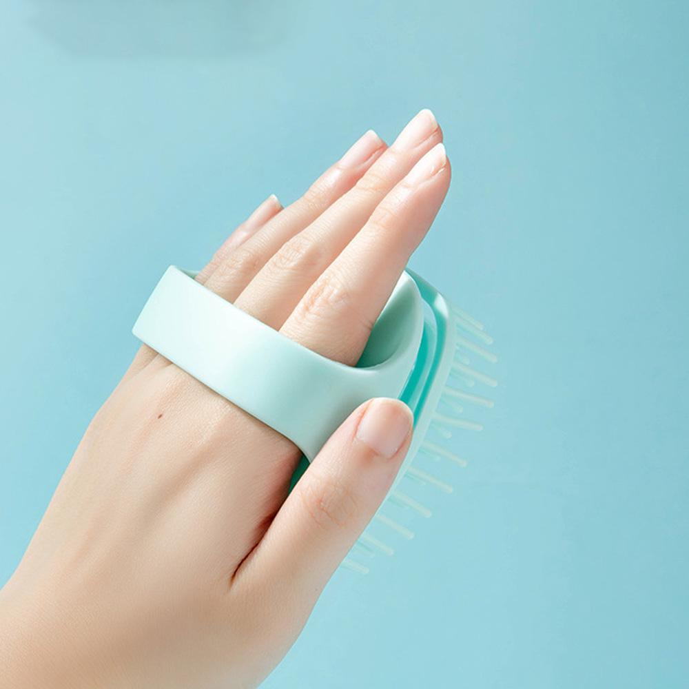 Silicone Scalp Massager Shampoo Brush Soft Silicone Brush For Hair Cleaning Dandruff Removal Wet Dry Bath Shower Brush Home Tool