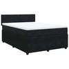Maison Exclusive - Sommier à lattes de lit avec matelas Noir 140x190 cm Velours