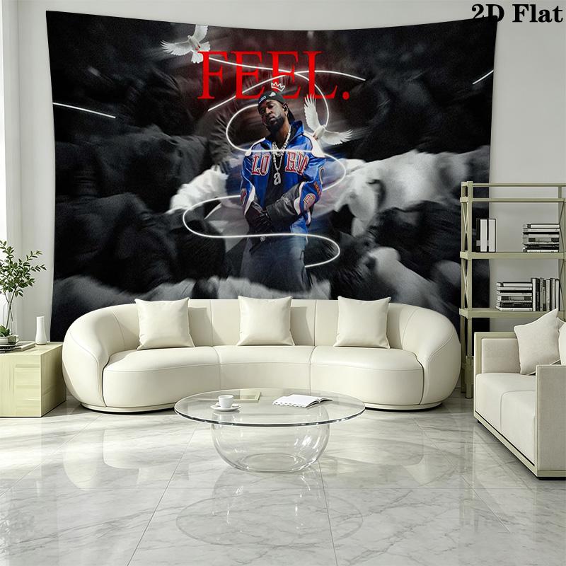 Kendrick Lamar Wall Tapestry Aesthetic Wall Hanging Printed Fabric Blanket Decorative Tapestries for Bedroom Living Room Home Decor