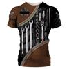 Mechanic Shirt Men's T-shirt Mechanical Tools 3d Print Kid Short Sleeve Summer Women Tops Oversized Fashion Men Clothing Tshirt